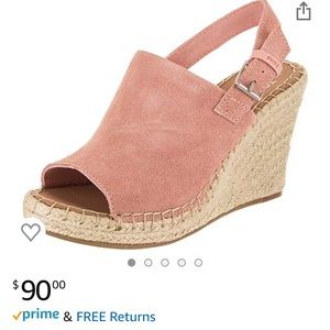 BNWT Soldout Toms Monica Espadrille Suede Wedges